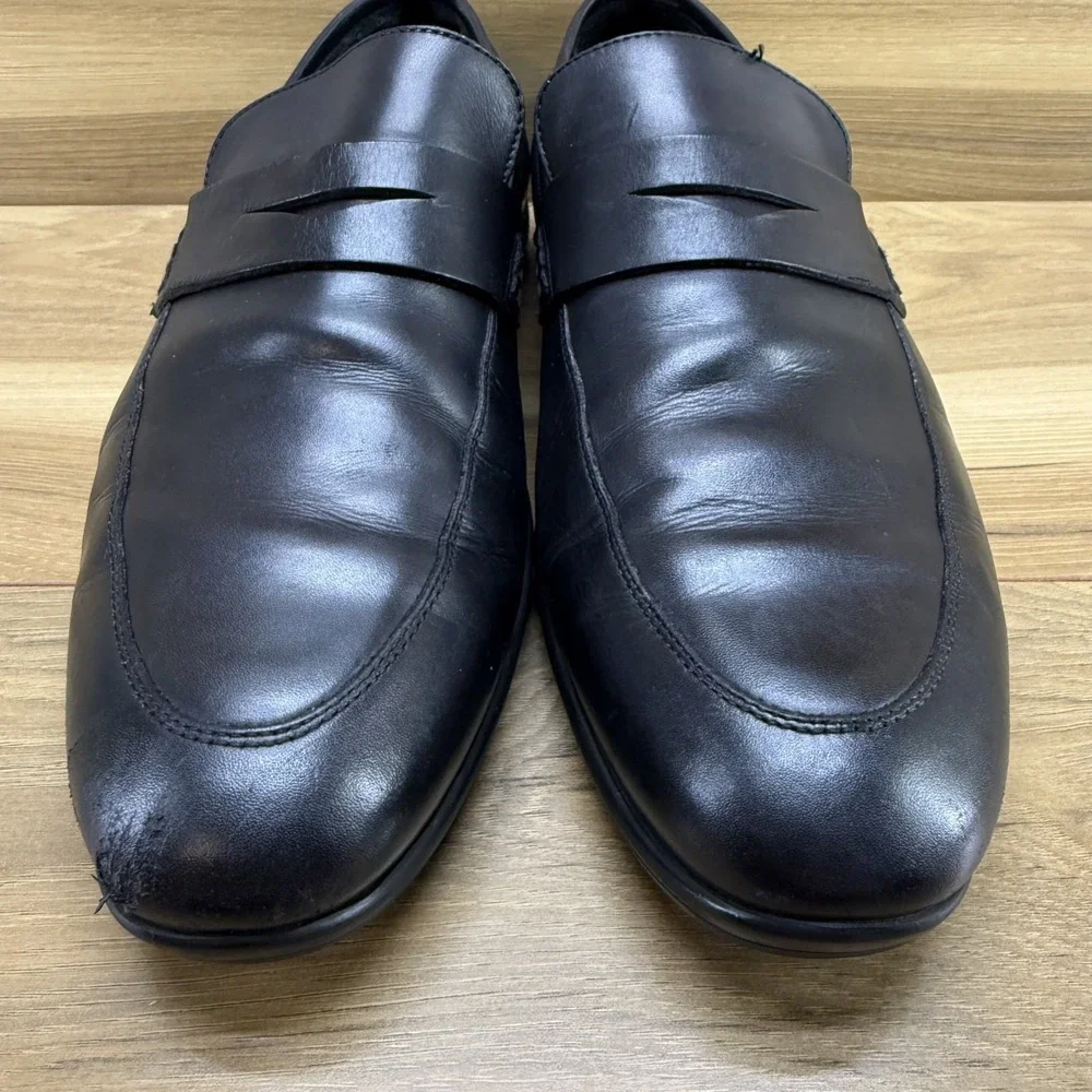 Allen Edmonds Lake Como Penny Loafers‎ Mens 11 11.5 ? Vibram Soles Black Leather